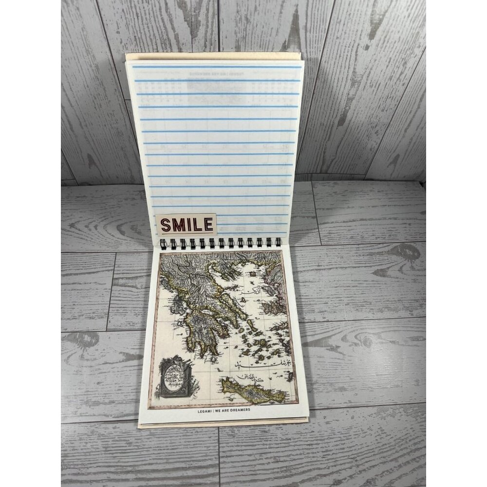 Handmade Spiral Junk Journal 4.75"x6" City Map Cover Memory Keeper - Picture 8 of 11